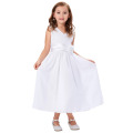 Grace Karin sem mangas V-Neck branco Chiffon Flower Girl Princesa Bridesmaid Wedding Pageant Party Dress 2 ~ 12 anos CL010429-1